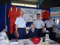 Members working a booth at the Home Show