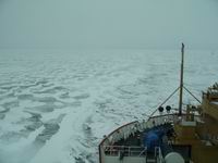 Icebreaking in Whitefish Bay aboard Mackinaw